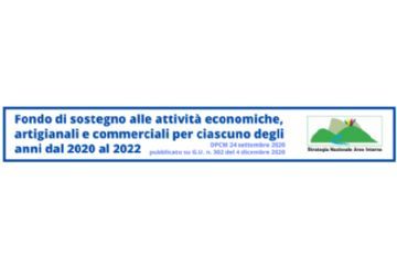 BANDO SUPPORTO ALLO SVILUPPO DELLE ATTIVIT&#192; ECONOMICHE DI CANISCHIO - ANNUALITA&#39; 2021 - GRADUATORIA DEFINITIVA